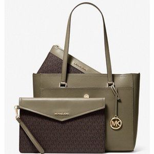 MICHAEL KORS 3-in-1 Large Pebbled Leather Tote Bag